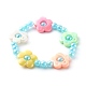Bracelets extensibles en plastique et acrylique pour enfants BJEW-JB06222-5