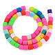 SUNNYCLUE 610Pcs 10 Strands Vinyl Heishi Beads Cylinder Polymer Clay Bead Handmade Polymer Clay Spacer Bead 6.5x6mm for Surfer Chocker Necklace Bracelet Earrings Jewelry Making CLAY-SC0001-37-4