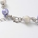 Round Glass Pearl Anklets AJEW-AN00062-04-4