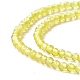 Brins de perles de jade naturel de grade aa G-A021-02A-3