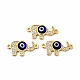 Rack Plating Real 18K Gold Plated Brass Micro Pave Clear Cubic Zirconia Connector Charms ZIRC-L102-05G-2