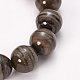 Natural Black Wood Lace Stone Beaded Stretch Bracelets BJEW-Q692-25-16mm-2