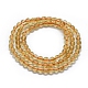 Natural Citrine Beads Stretch Wrap Bracelets BJEW-D443-01-1