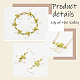 Anattasoul Ohrhänger „Blume des Lebens“ aus Kunststoff mit Perlen und Gliederkette SJEW-AN0001-19-3