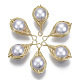 Colgantes envueltos en alambre de perlas de imitación de plástico abs KK-N235-003-2
