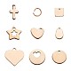 304 Stainless Steel Stamping Blank Tag Charms Sets STAS-TA0004-12RG-2