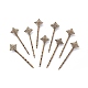 Brass Hair Bobby Pin Findings HJEW-H009-AB-4