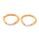 (Schmuckpartys im Fabrikverkauf) Stretch-Armbänder aus Heishi-Perlen aus Polymerton BJEW-JB05711-05-1