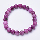 Dyed & Natural Gemstone Beaded Stretch Bracelets BJEW-S128-10-1