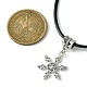 Ожерелья с подвесками из тибетского сплава в виде снежинок NJEW-JN04538-05-3