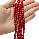 Eco-Friendly Dyed Glass Pearl Bead Strands HY-A008-6mm-RB084-4