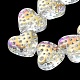 Chapelets de perles en verre transparent électrolytique EGLA-R114-02A-AB01-4