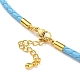 Bracelets à maillons en cordon tressé en cuir MAK-K022-01G-01-3