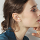 Anattasoul 20 pièces 20 style multi-ligne & feuille & criss cross alliage & fer manchette boucles d'oreilles pour les femmes EJEW-AN0003-53-4