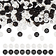 Fingerinspire 500 pièces boutons en nylon 2 couleurs BUTT-FG0001-21-1