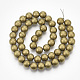 Electroplate Non-magnetic Synthetic Hematite Beads Strands G-R363-8mm-01-2