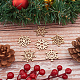 Christmas Theme Natural Wood Pendant Decorations HJEW-CJC0003-01-4