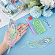SUNNYCLUE 1 Box 6 Style Diamond Art Bookmark Kit Rhinestone Diamond Art Bookmarks Feathers Diamond Art Painting DIY Beaded Bookmarks for Adults Crafts Lovers Beginners Handmade Gifts Accessories DIY-WH0366-56-5