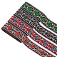 Fingerinspire 14m 4 estilos estilo étnico bordado cintas de poliéster OCOR-FG0001-46-1