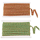 SUPERFINDINGS 2 Cards 2 Colors Christmas Polyester Braided Lace Ribbon OCOR-FH0001-24-1