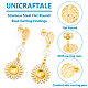 Unicraftale 36Pcs 3 Style 201 Stainless Steel Flat Round Stud Earring Findings STAS-UN0052-41-5