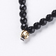 Colliers de perles en spinelle noir naturel MAK-K016-02-01-2