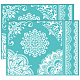 OLYCRAFT 2Pcs Self-Adhesive Silk Screen Printing Stencil Mandala Pattern Mesh Transfers Stencil Vintage Border Corner Silk Screen Stencil for Painting on Wood DIY T-Shirt Fabric - 28x22cm DIY-WH0338-163-1
