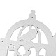 バードケージ炭素鋼カッティングダイステンシル  DIYスクラップブッキング/フォトアルバム用  装飾的なエンボス印刷紙のカード  マットプラチナカラー  119x119x0.8mm X-DIY-R079-006-4