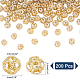 PH PandaHall 200pcs 4mm Hollow Spacer Beads 18K Gold Plated Spacer Beads Metal Brass Beads Small Jewelry Beads Loose Ball Beads for Bracelets Necklaces Earring Jewelry Making Craft KK-PH0005-83-2