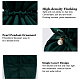 Nbeadsベルベットジュエリーバッグ、巾着＆プラスチックイミテーションパール  ベルベット布ギフトポーチ  濃い緑  13.2x14x0.4cm TP-NB0001-20B-4