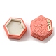 Cajas de almacenamiento de collares con colgante de plástico hexagonal en relieve CON-P020-B02-3