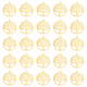 DICOSMETIC 60Pcs Golden Tree of Life Charm Hollow Flat Round Charm Filigree Tree Pendant Etched Metal Embellishment Charm Brass Dangle Charm Supplies for Jewelry Making Craft STAS-DC0012-59-1