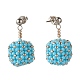 TOHO Japanese Seed Beads Dangle Stud Earrings EJEW-JE04762-02-3