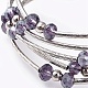 Five Loops Fashion Wrap Bracelets BJEW-JB04595-03-2