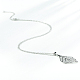 Простые экологически чистые латунные ожерелья с подвесками в виде полых листьев с настоящим платиновым покрытием NJEW-AA00076-02P-4