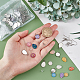 CHGCRAFT 64sets Flat Round Teardrop Resin Cabochons Sparkling Drop Earrings Making Kit Cabochons Setting With 70pcs Earrings Wire 100pcs Hooks Ear Nuts 100pcs Jump Rings 10-12x3-9mm DIY-CA0003-61-3
