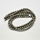 Natural Pyrite Round Beads Strands G-F197-07-12mm-3