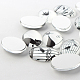Schwarz und weiss Thema Ornamente Dekorationen oval Flatback Glas Cabochons X-GGLA-A003-13x18-BB-3