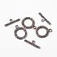 Tibetan Style Alloy Ring Toggle Clasps X-TIBE-2208-AS-LF-3