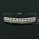 合金ラインストーンチューブビーズ  無鉛の  グレードA  クリスタル  ミックスカラー  37x6x4mm  穴：1.5mm RB-C1445-01-LF-2