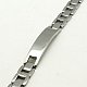 304 Stainless Steel Band Link Bracelets for Mens ID Jewelry BJEW-I129-15-3