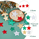 Superfindings 120 piezas 12 estilo estrella de Navidad tela no tejida accesorios de adorno DIY-FH0005-71-4