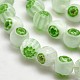 Faceted Millefiori Glass Round Beads Strands LK-P006-08-3
