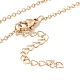 Collier pendentif coeur coquillage naturel avec 304 chaines inox pour femme NJEW-C016-07G-4