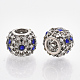 Antique Silver Plated Alloy European Beads MPDL-S067-17A-AS-2