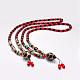 Buddhistischen Schmuck natürlichen tibetischen Achat Perlen Halsketten NJEW-F131-22-1