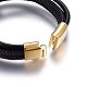 Leather Cord Multi-strand Bracelets BJEW-G603-38G-4