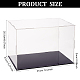 FINGERINSPIRE Plastic Minifigure Display Cases 12.2x8.3x8inch Clear Dustproof Action Figure Display Box with Black Base Display Cabine for Models ODIS-WH0029-72C-2