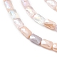 Brins de perles de verre de galvanoplastie de couleur dégradée X-GLAA-E042-01E-3