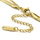 304 Stainless Steel Herringbone & Curb Chains Double Layered Necklaces NJEW-K257-01G-4